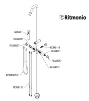 RECAMBIOS COLUMNA DUCHA A SUELO DIAMETRO35 RITMONIO